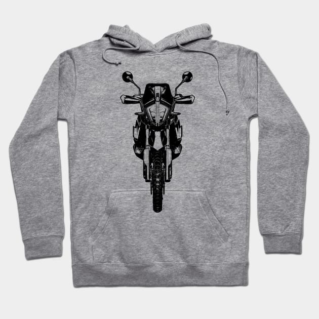 1290 Super Adventure Bike Sketch Art Hoodie by KAM Std